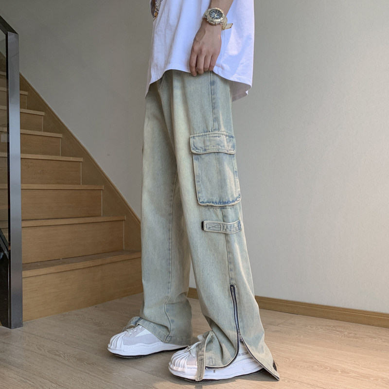 男士牛仔裤宽松直筒潮牌休闲牛仔裤XZ302B-1-K30P55,男装牛仔裤,星座302B-1