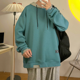 秋季新款连帽卫衣港风夜景宽松学生拼接男装印花VE5604/P38，男装卫衣，星座302B-1