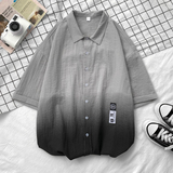 夏季复古韩系短袖衬衣宽松潮流休闲衬衫XZ304B-CS1101-P40，男装衬衫，星座302B-1