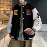 外套百搭潮宽松运动棒球服原宿风复古休闲夹克XZ302B-1-JK502P78，男装夹克，星座302B-1