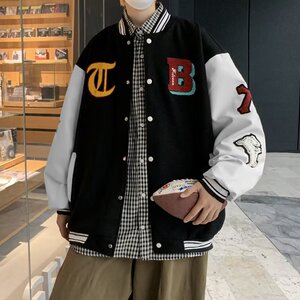 外套百搭潮宽松运动棒球服原宿风复古休闲夹克XZ302B-1-JK502P78