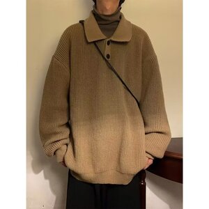 高级感短款翻领宽松毛衣韩版加厚保暖针织衫XZ302B-1-M168P50图片