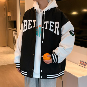 秋款棒球服夹克外套潮牌潮流字母刺绣情侣学生XZ304B-JK22105-P65图片