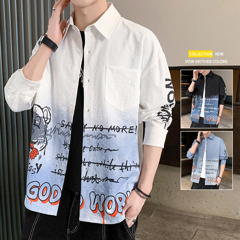 秋季新款ins酒店风韩系衬衣宽松潮流休闲衬衫XZ304B-CS2001-P45图片