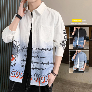 秋季新款ins酒店风韩系衬衣宽松潮流休闲衬衫XZ304B-CS2001-P45图片