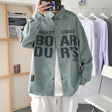 秋季新款ins复古韩系宽松潮流时尚休闲衬衫XZ304B-CS2015P45，男装衬衫，星座302B-1