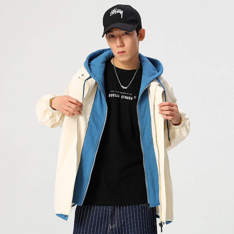 秋冬款外套男潮牌潮流字母刺绣情侣学生夹克XZ304B-JK22111-P75图片