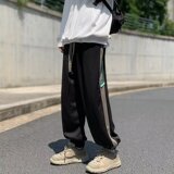 日系复古工装宽松ins潮牌百搭阔腿抽绳哈伦休闲裤XZ304B-K338P45，男装休闲裤，星座302B-1