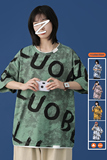 T恤中性风夏季几何图案休闲宽松圆领多色T恤XZ304B-T309P22，女装T恤，星座302B-1