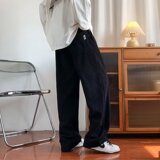 加绒加厚雪尼尔休闲裤男宽松运动重磅休闲卫裤XZ304B-K318P45，男装休闲裤，星座302B-1
