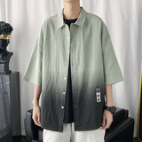 夏季短袖衬衣港风青少年宽松潮流休闲衬衫XZ304B-CS1101P40，男装衬衫，星座302B-1