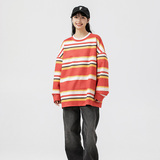 秋装外套班服宽松套头条纹潮流情侣装卫衣XZ302-1-W5531P45，男装卫衣，星座302B-1