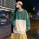 秋季新款港风日系宽松拼接休闲卫衣XZ304B-W5503P30，男装卫衣，星座302B-1