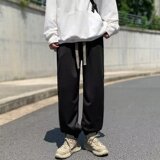 日系复古工装宽松ins潮牌百搭阔腿抽绳哈伦休闲裤XZ304B-K338P45，男装休闲裤，星座302B-1