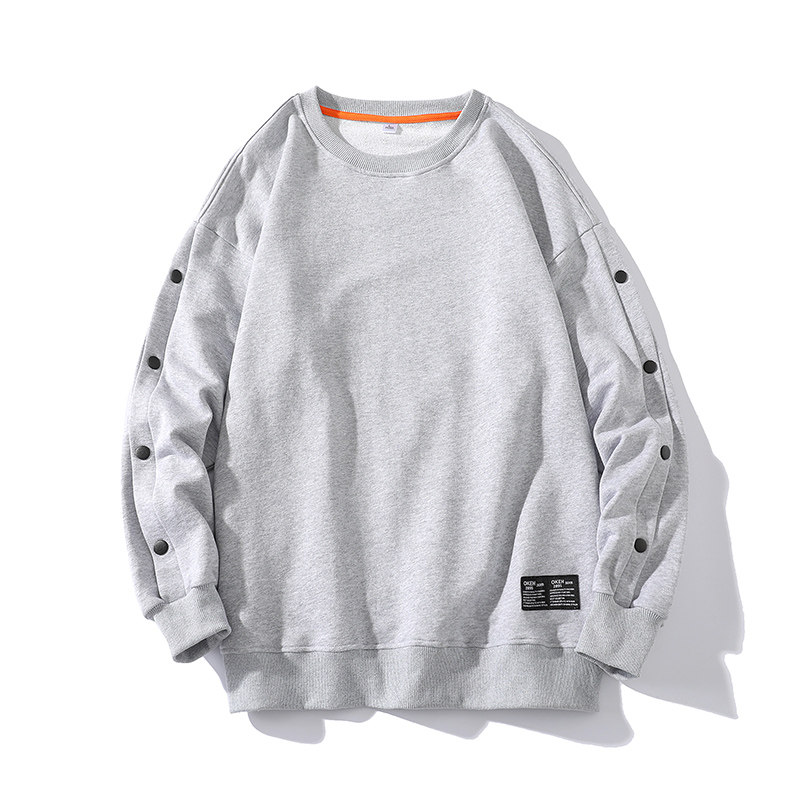 秋季新款白底潮流百搭日系宽松长袖圆领卫衣XZ304B-W5585P32,男装卫衣,星座302B-1