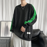 秋季港风新款棋盘格圆领花卫衣休闲套卫衣XZ304B-W3324P37，男装卫衣，星座302B-1