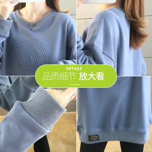 秋季新款中性潮流印花宽松圆领时尚休闲卫衣XZ304B-W5510P30图片