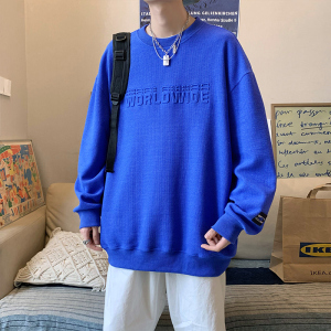 新款POLO衫华夫格翻领凹凸卫衣套头上衣潮XZ304B-W3314P30图片