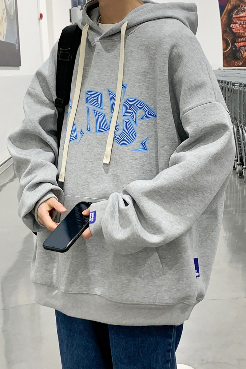 64%棉港风卫衣潮ins新款早秋宽松慵懒风长袖上衣XZ304B-W22359P65,男装卫衣,星座302B-1