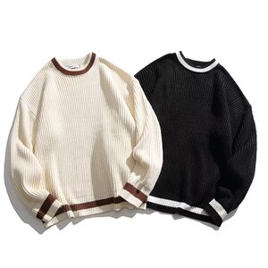 男秋季韩风大码宽松春秋季休闲百搭休闲针织衫XZ304B-M1806P45图片