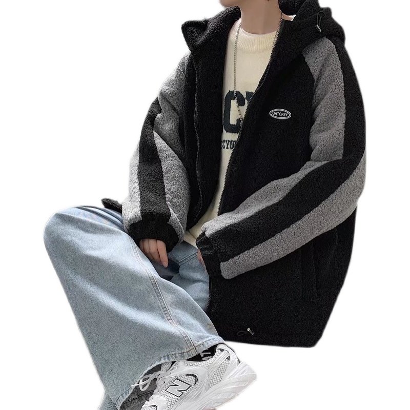羊毛羔冬季潮牌韩版宽松冬装棉服潮流百搭休闲外套XZ304B-M258P48,男装卫衣,星座302B-1