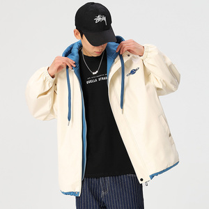 秋冬款外套男潮牌潮流字母刺绣情侣学生夹克XZ304B-JK22111-P75图片