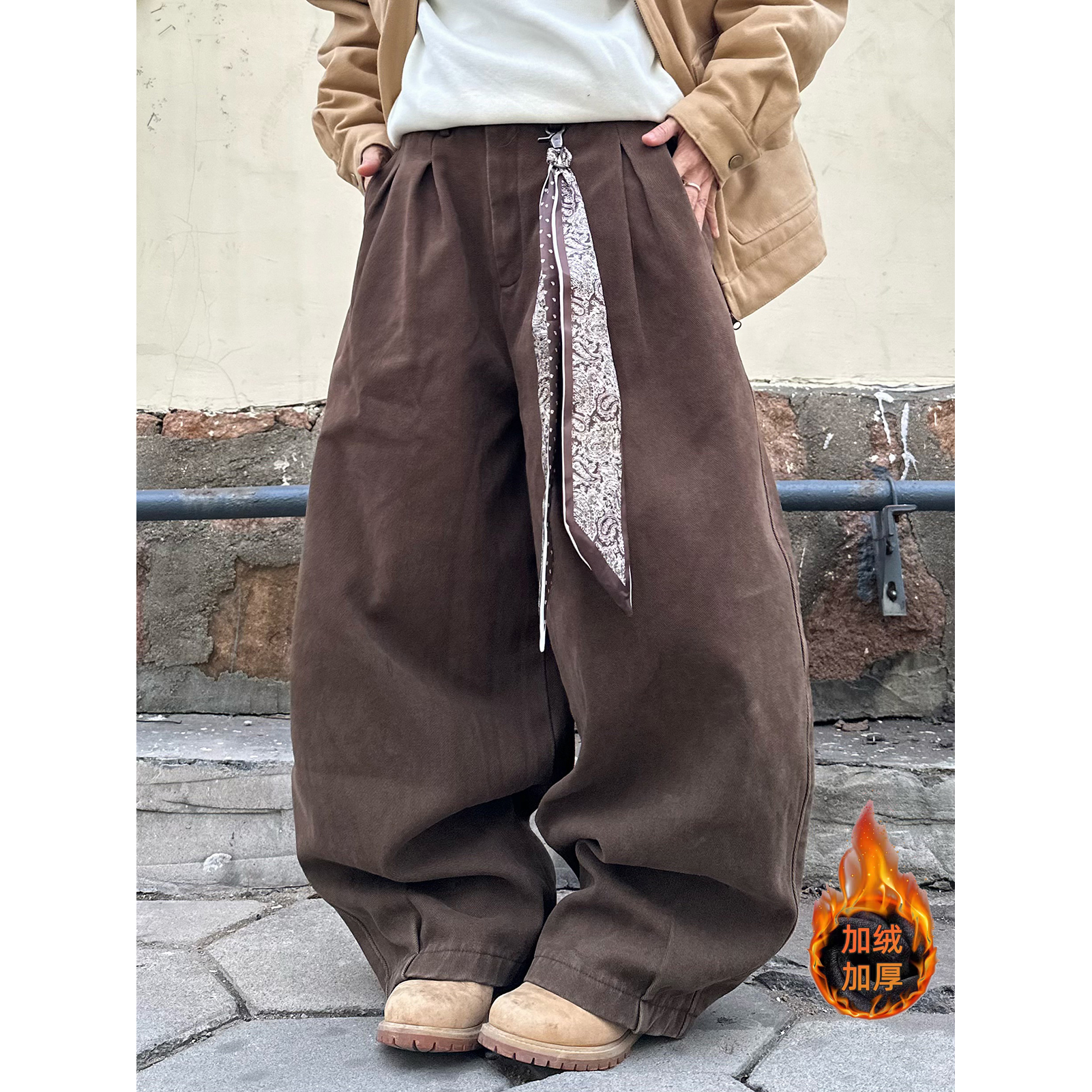 加绒休闲裤就是舒服呀