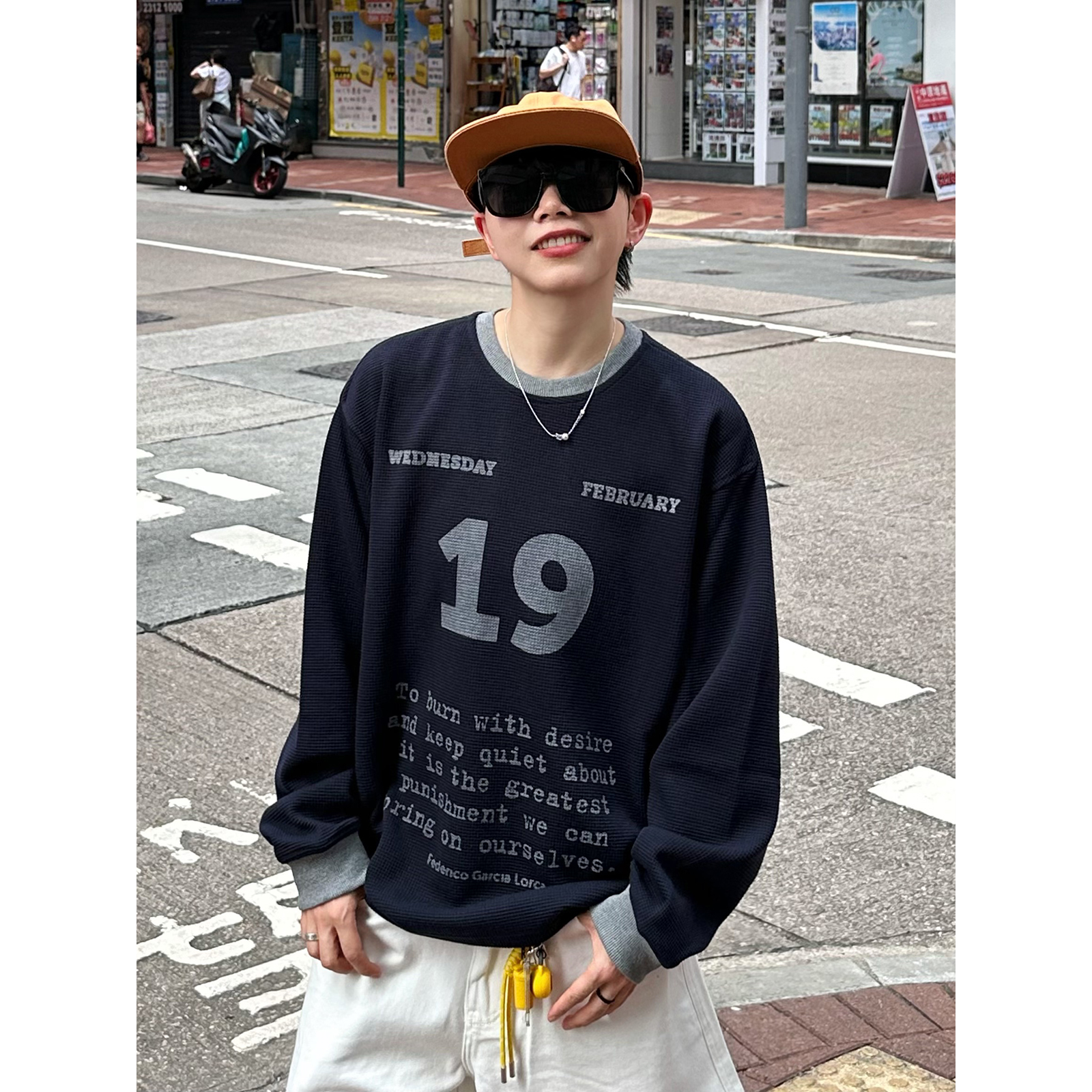 华夫格小众卫衣也太帅了吧