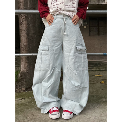 XBRO美式复古明线牛仔裤