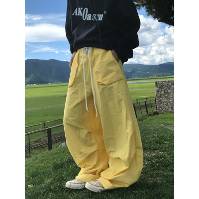 弯刀慵懒街舞多巴胺伞兵裤