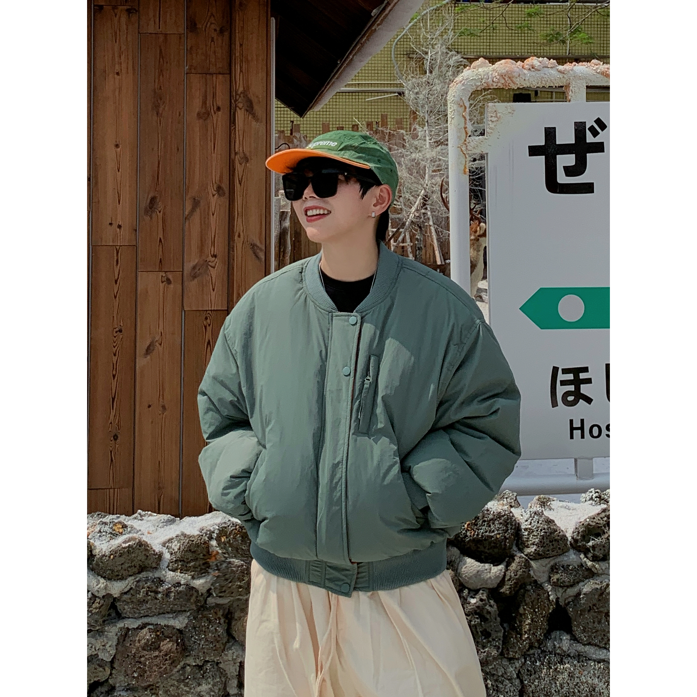 好特别好暖的棒球羽绒服