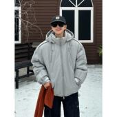 XBRO美式 棉袄外套 复古可拆卸连帽棉衣加厚保暖棉服24年冬户外工装