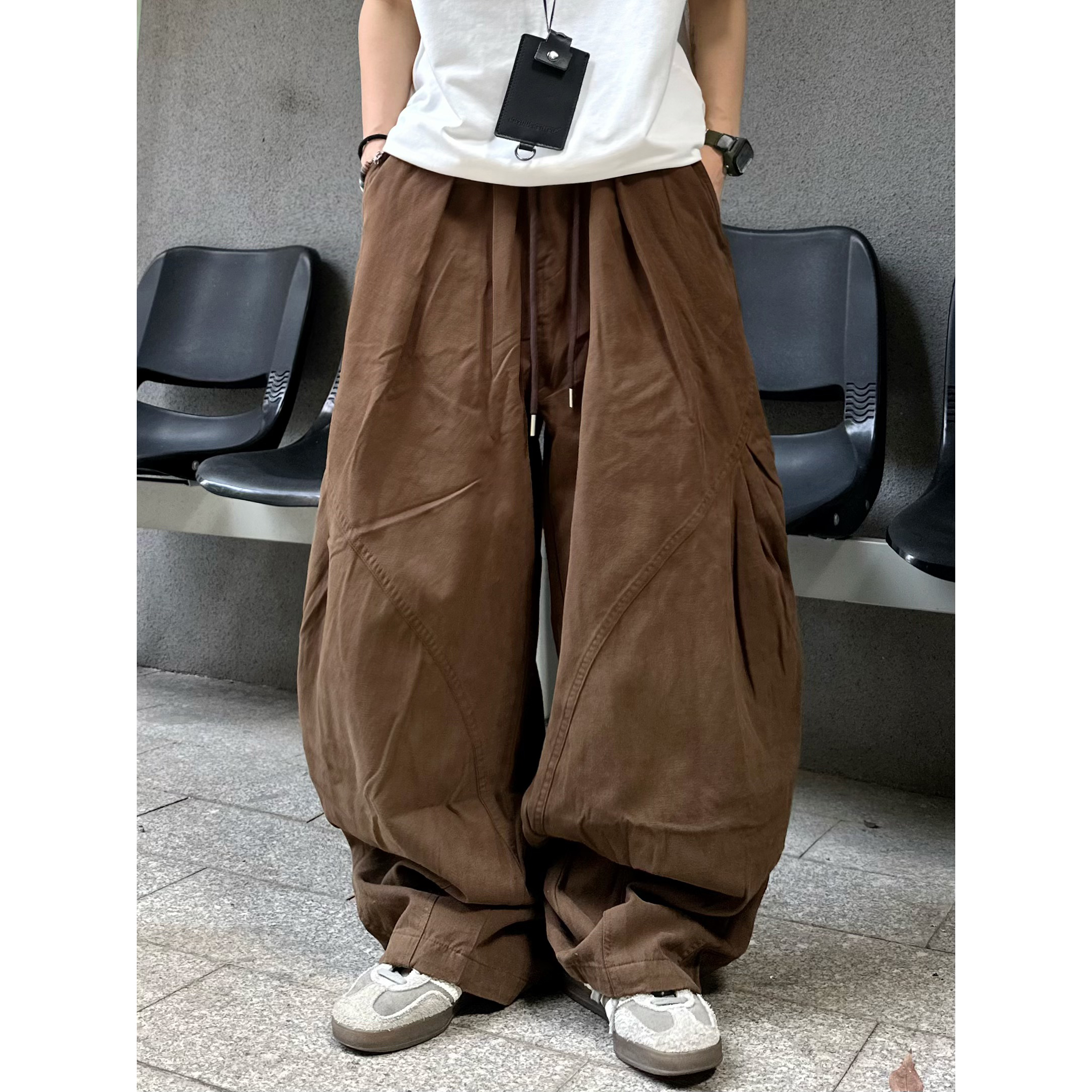 XBRO日系复古古着垂感堆积休闲裤