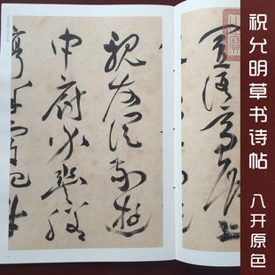 湖南美术出版 中国书法名碑名帖原色放大本 社 胡紫桂主编 毛笔书法练字帖 明祝允明草书诗帖 中国东汉时代草书碑帖 乐府古诗四首