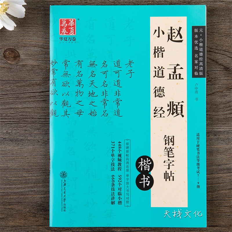 正版包邮 赵孟頫小楷道德经 卢中南硬笔 楷书钢笔字帖 赵体楷书古帖临摹技法 成人学生描红练字贴楷书男生女生书法练字本 华夏万卷