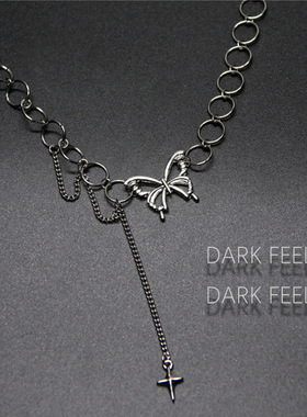 2021新品蝴蝶项链个性锁骨链网红ins冷淡风颈链潮小众设计感项圈