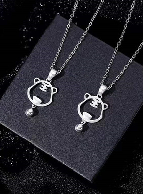 钛钢不掉色小老虎项链女小众设计感2022年新品虎年生肖属虎锁骨链