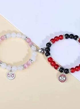 欧美新款蜘蛛侠个性磁吸手链时尚百搭潮流情侣款手工编织手饰