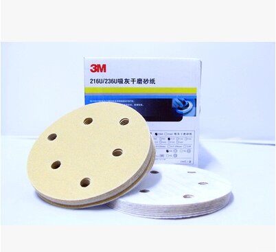 3M236U砂纸干磨砂纸背绒 砂皮砂纸进口砂纸 正品5寸6寸整包出售
