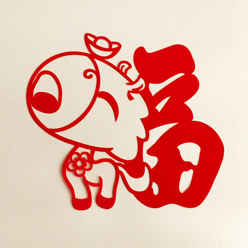 卡通创意马福植绒布带背胶