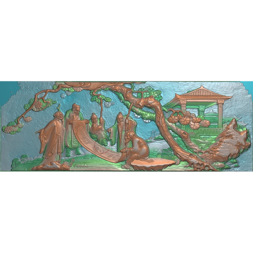 468古建人物扫描图精雕图 寺庙古建浮雕图 佛庙人物石雕精雕图