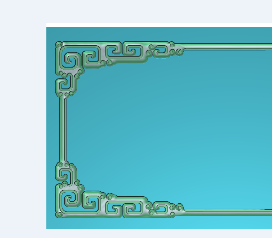 边框精雕图  堵石古建外墙边框灰度图 壁墙框 花鸟边框图边框1