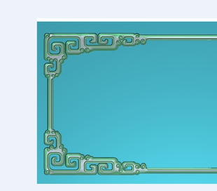 边框精雕图  堵石古建外墙边框灰度图 壁墙框 花鸟边框图边框1