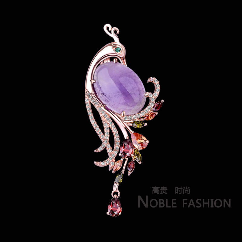 Broche femme LADY COLOUR en cristal autrichien - Ref 1172156 Image 2