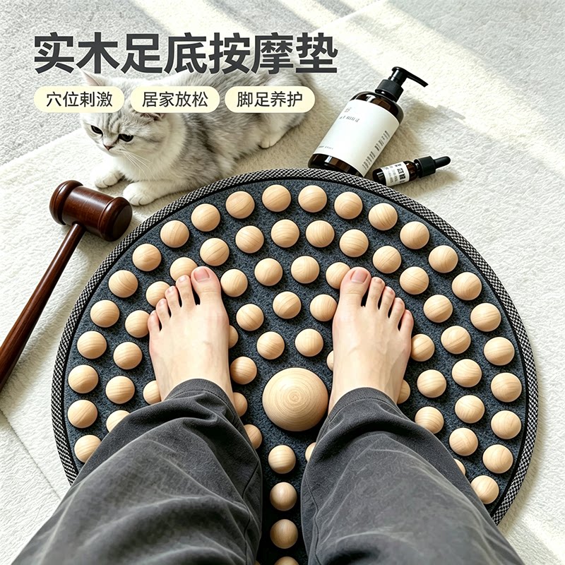 实木指压板足底按摩垫超慢跑运动