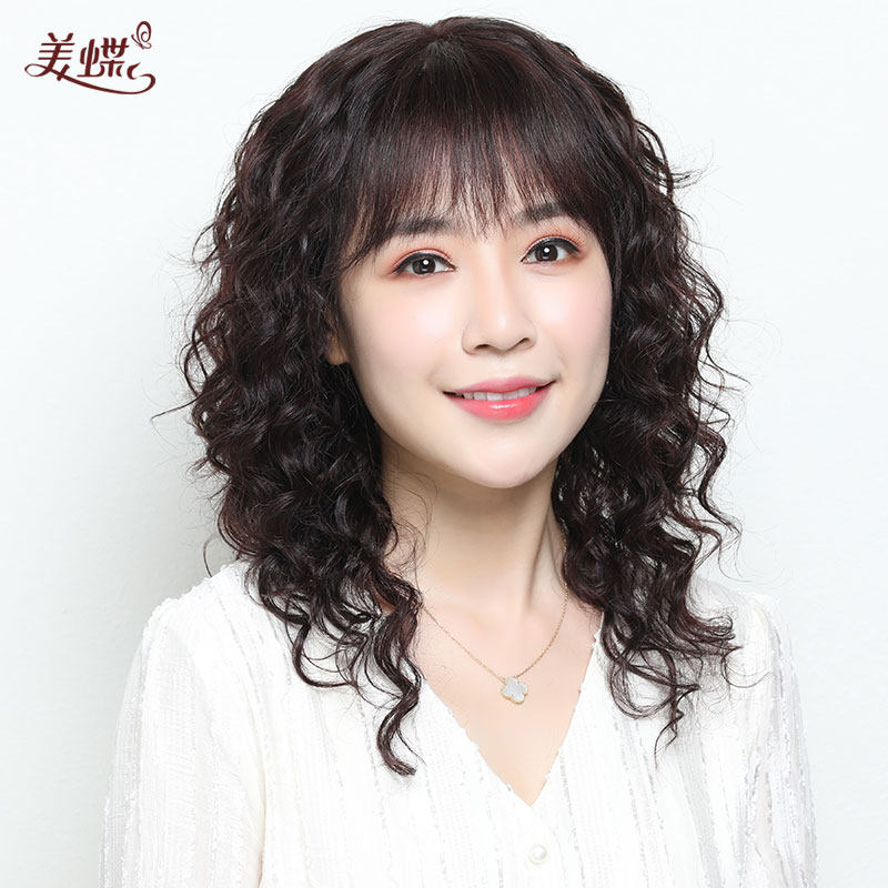 假发女全头套假发真发全真人发长卷发波浪真发头套全真自然逼真