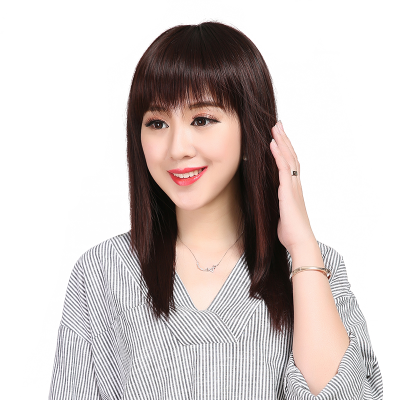 真人发丝不挑脸型假发