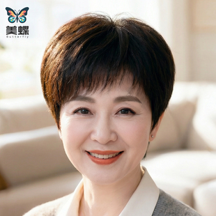 假发全头套女无痕隐形递针真人发丝女士短发日常妈妈自然全真发