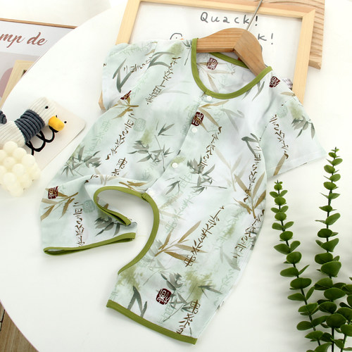 开衫爬服绵绸夏季家居服