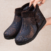 加绒 老年妈妈鞋 女冬季 老太太奶奶保暖防滑软底老人棉鞋 老北京布鞋